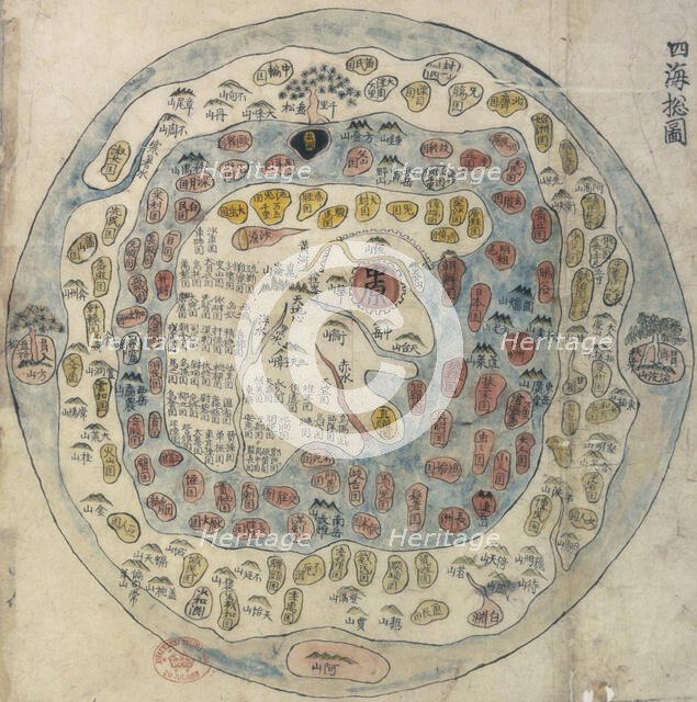 Korean world map, 19th century. Creator: Unknown.