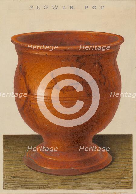Flower Pot, c. 1939. Creator: Alfred Parys.