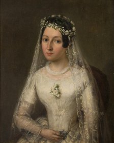 Portrait of Teresa Markowska née Palczewska, 1849. Creator: Antoni Kolasinski.