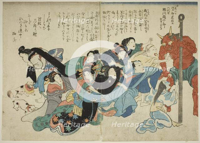 The Death of Ichikawa Danjuro VIII, 1854. Creator: Unknown.