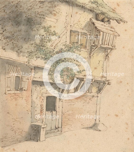 Facade of an overgrown house, 1645-1655. Creator: Adriaen van Ostade.