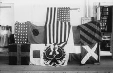 Flags made at Navy Yard, 1917. Creator: Bain News Service.