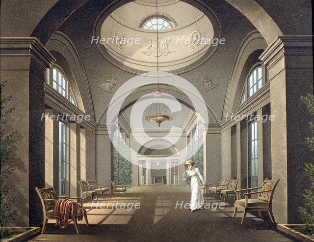 'Interior of the Aviary in the Pavlovsk Palace', mid 19th century. Artist: Anon