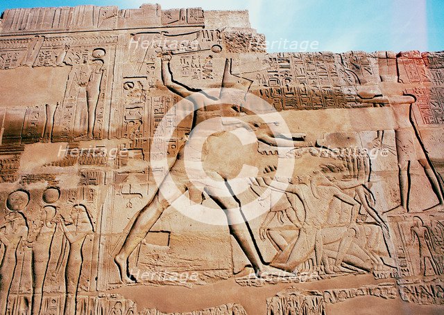 Limestone relief of Pharaoh Seti I, Karnak, Egypt, c1290-c1279 BC. Artist: Unknown