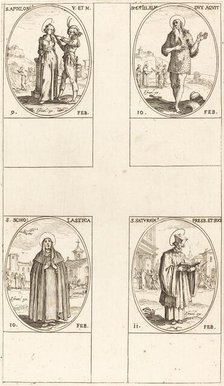 St. Apollonia; St. Guillaume; St. Scholastica; St. Saturnin. Creator: Jacques Callot.