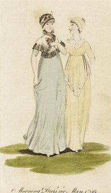 Fashion Plate (Morning Dress for May 1799), 1799. Creator: Unknown.