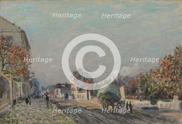 Une rue à Marly, 1876. Artist: Sisley, Alfred (1839-1899)