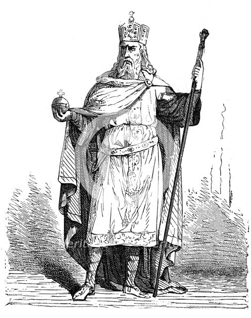 Charlemagne, King of the Franks and Holy Roman Emperor, late 8th - early 9th century (1882-1884). Artist: Unknown