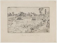 Landscape with Horses, 1859. Creator: James Abbott McNeill Whistler.