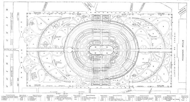 Plan of the Palace and Park designed for the Paris Universal Exhibition of 1867, (1865). Creator: Unknown.