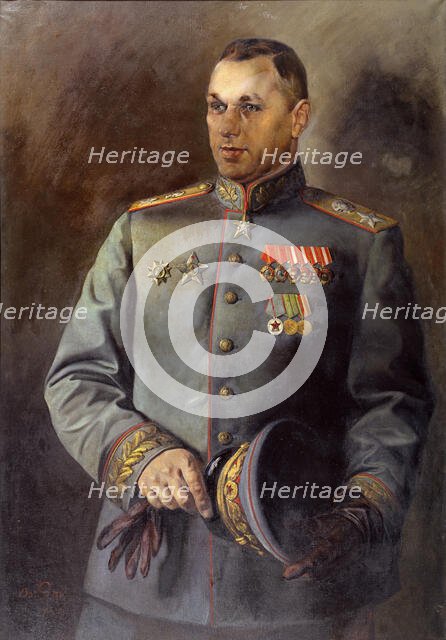 Portrait of the Marshal of Soviet Union and Poland Konstantin Rokossovsky (1896-1968), 1944. Creator:  Yakovlev, Vasili Nikolayevich (1893-1953).