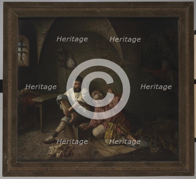 Bandits in Prison, 1877. Creator: Ignacy Jasinski.