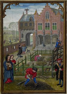 The Hours of Hennessy (Hours of Notre-Dame). Labors of the Months: March, c1530. Creator: Bening, Simon, (Workshop) (ca 1483-1561).