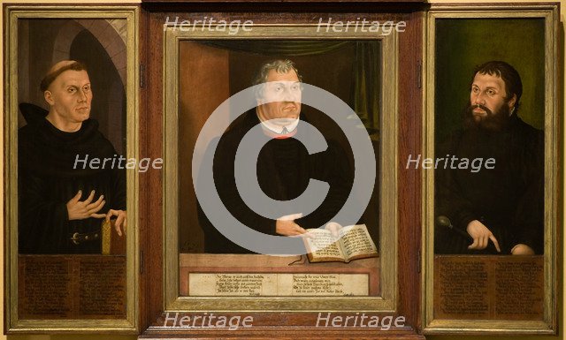 The Luther Shrine, triptych, 1572. Artist: Thiem, Veit (?-ca 1574)