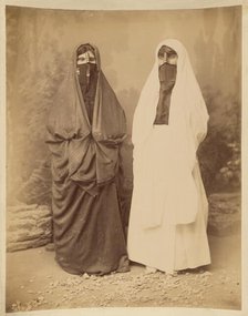 Portrait of Two Women in Middle Eastern Dress, about 1880s. Creator: Felix Bonfils.