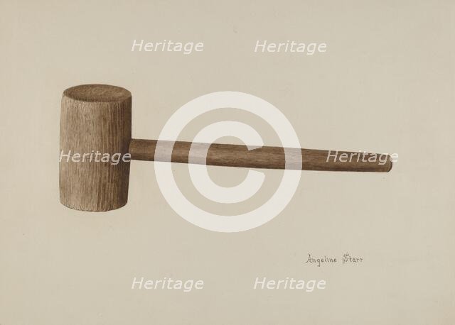 Gavel, c. 1940. Creator: Angeline Starr.