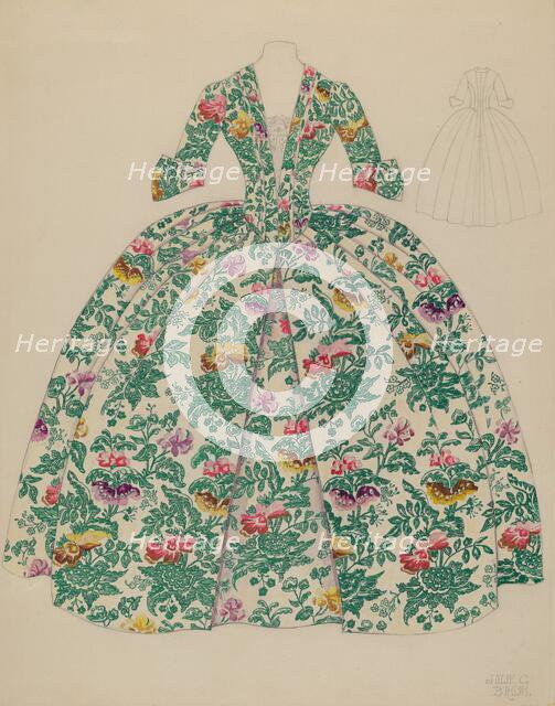 Dress, c. 1936. Creator: Julie C Brush.