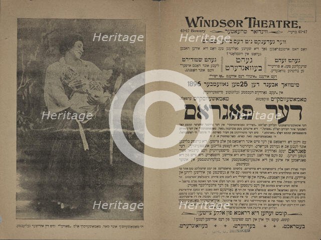 Der pogrom, c1896. Creators: Windsor Theatre, Jacob Gordin.