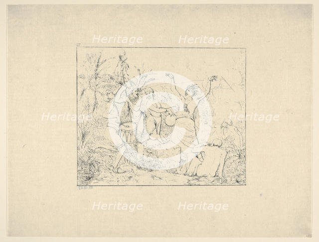 Free Negroes in Hayti (from Confederate War Etchings), 1861-63. Creator: Adalbert John Volck.