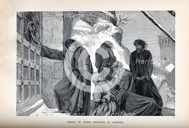 Henry IV Doing Penance at Canossa, 1882. Artist: Anonymous  