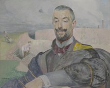 Portrait of Erazm Baracz, 1907. Creator: Jacek Malczewski.