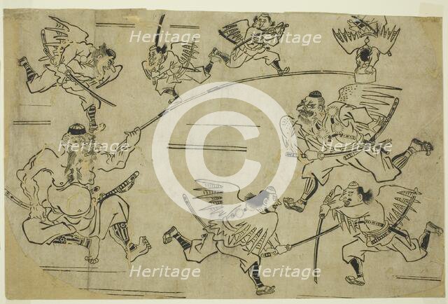 The Tengu King Training his Pupils, c. 1690. Creator: Hishikawa Moronobu.