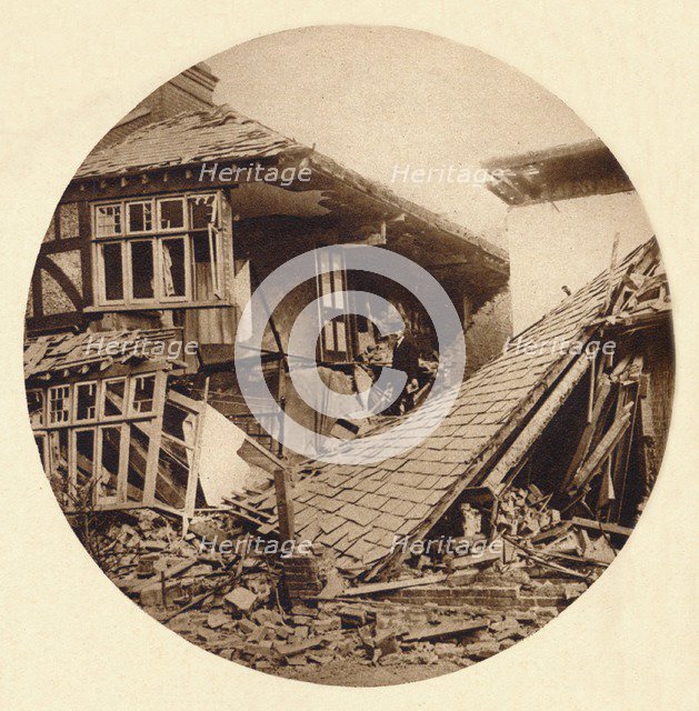 Air raid damage in Croydon, 1915 (1935). Artist: Unknown.