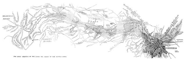 The Flood at Sheffield: plan of the Loxley Valley, 1864. Creator: Unknown.