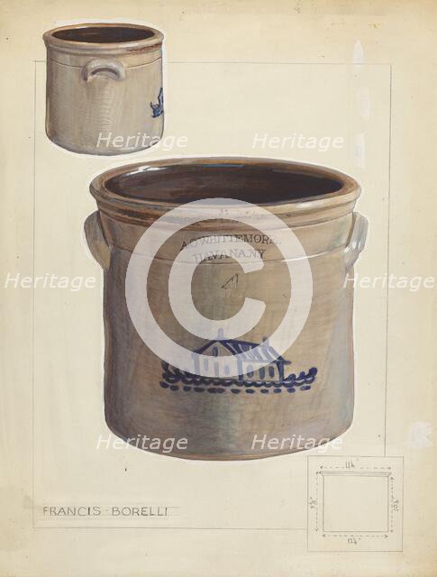 Jar, c. 1953. Creator: Francis Borelli.