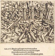 The Death of Samson, 1547. Creator: Augustin Hirschvogel.