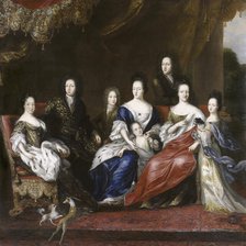 Karl XI King of Sweden with family, c17th century. Creator: David Klocker Ehrenstrahl.