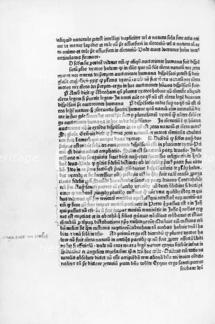 Page from "Summa de Potestate Ecclesiastica", 1475. Creator: Augustus de Ancona.