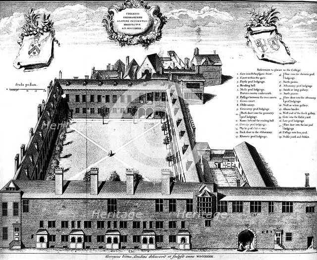 Gresham College, London, 1739. Artist: Unknown