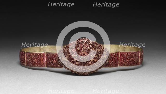 Belt with Buckle, 1800s. Creator: Unknown.