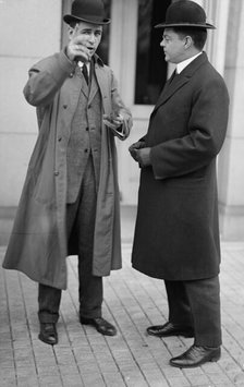 Robert D. Heinl, Newspaper Correspondent - Left, with F.W. Taylor, Secretary To MacVeagh, 1913. Creator: Harris & Ewing.
