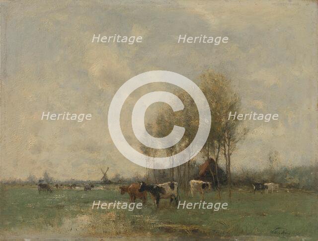 Meadow with cows, 1880-1910.  Creator: Willem Maris.