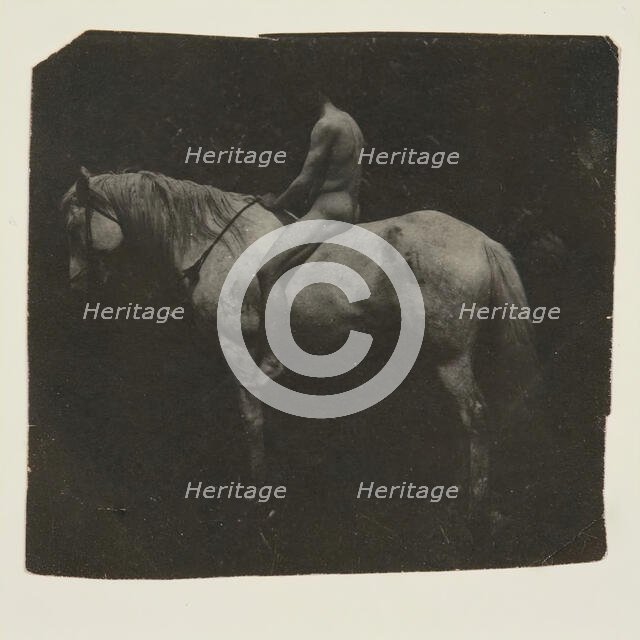 Samuel Murray Astride Eakins' Horse "Billy", c. 1892. Creator: Thomas Eakins.