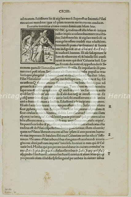 Leaf from Decachordum Christianum by Marco Vigerio, plate 81 from Woodcuts from...1937. Creators: Unknown, Max Geisberg, Marco Vigerio della Rovere.