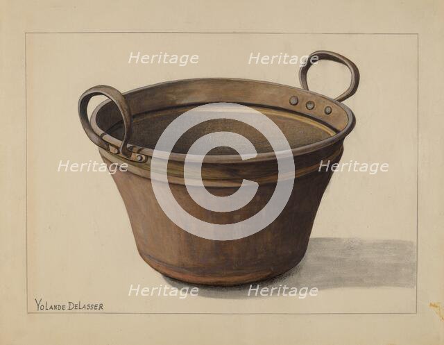 Kettle, c. 1935. Creator: Yolande Delasser.