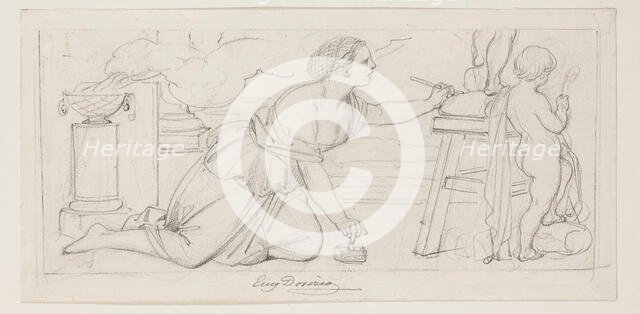 Sculpture, mid-19th century. Creator: Eugene Deveria.