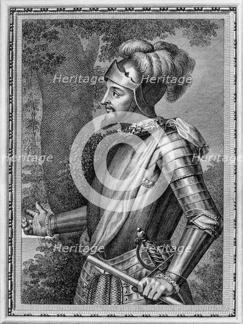 Vasco Núñez de Balboa (1475-1519) From Retratos de los Españoles ilustres, 1791. Artist: Anonymous  