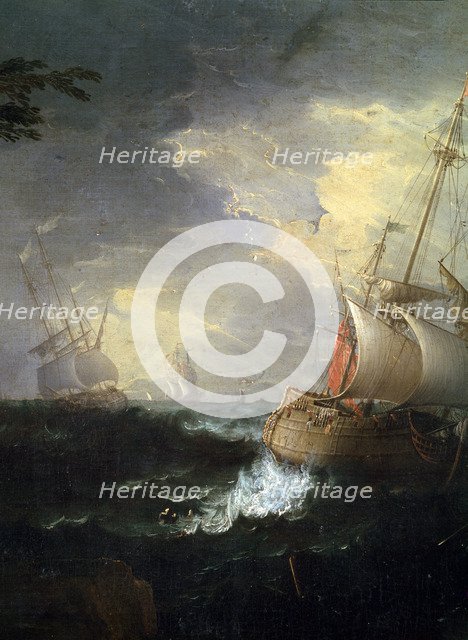 'Stormy sea', c1700-1750. (Detail).   Artist: Leonardo Coccorante