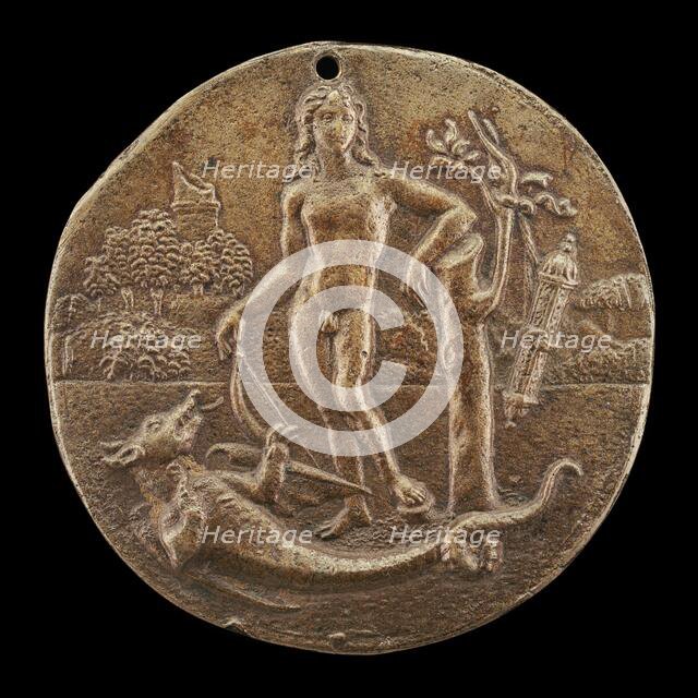 Jason (or Apollo) and the Dragon, early 16th century. Creator: Pseudo Antonio da Brescia.