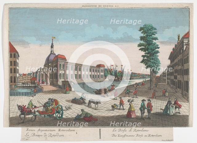 View of the Stock Exchange in Rotterdam, 1742-1801. Creator: Anon.