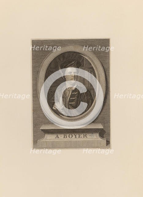 Portrait of Abel Boyer (1667-1729), 1783. Creator: Basire, James (1730-1802).