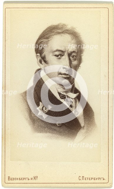 Portrait of the author and Historian Nikolay M. Karamzin (1766-1826). Artist: Borel, Pyotr Fyodorovich (1829-1898)