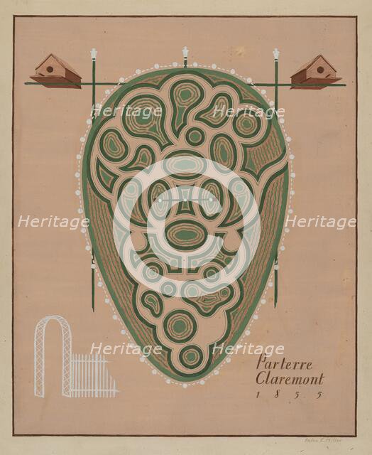 Parterre Claremont, c. 1936. Creator: Helen Miller.