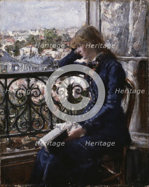 At the Window. Artist: Heyerdahl, Hans (1857-1913)