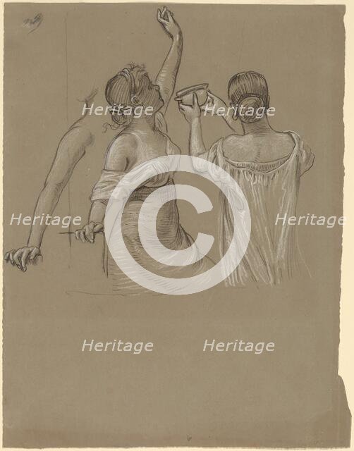 Dionysian Revelers, mid-late 19th century. Creator: Elihu Vedder.