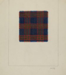 Plaid Homespun Cloth, 1937. Creator: Frank J Mace.